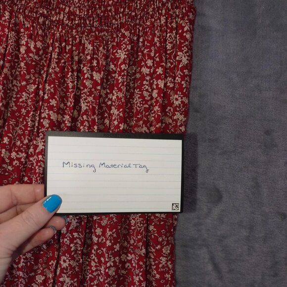 Red Women S Floral Smocked Maxi Dress Cottagecore Romantic Grunge Bareback Style - Picture 3 of 8